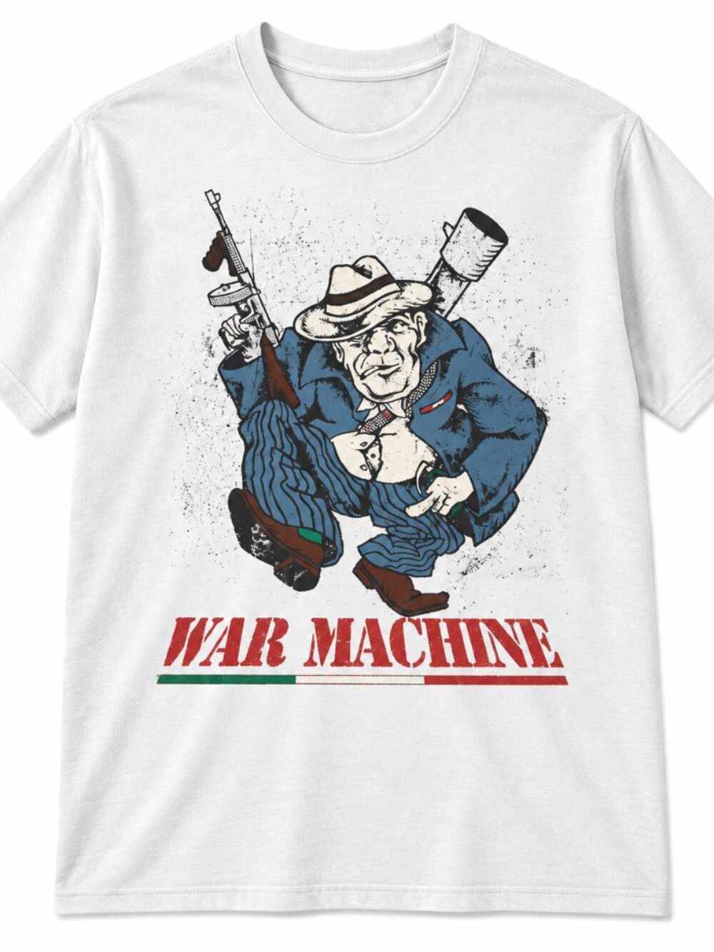 War Machine gangster mafia tommy gun mobster T-shirt